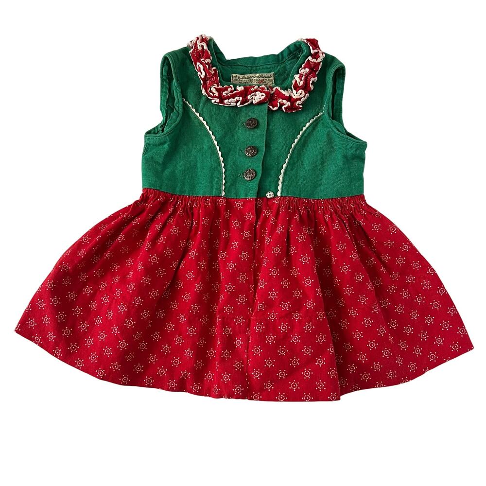 Vintage German baby girl Christmas dress